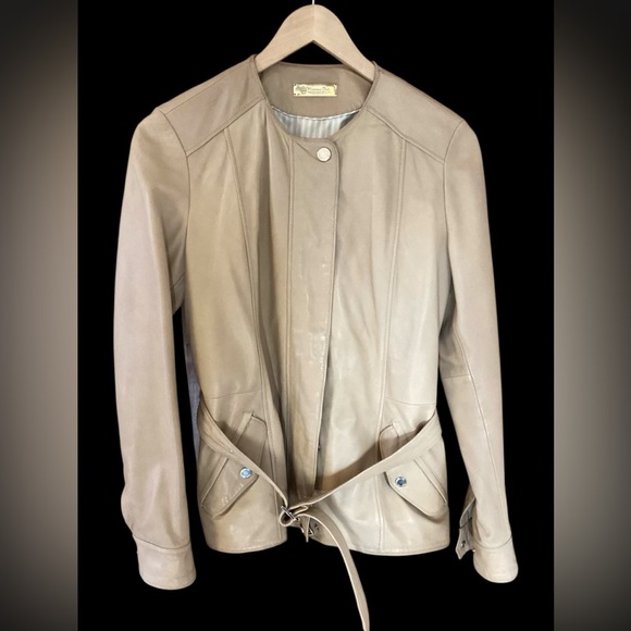 Massimo Dutti Jackets & Blazers - Massimo Dutti Tan Leather Jacket, Tagged large fits medium, soft leather!